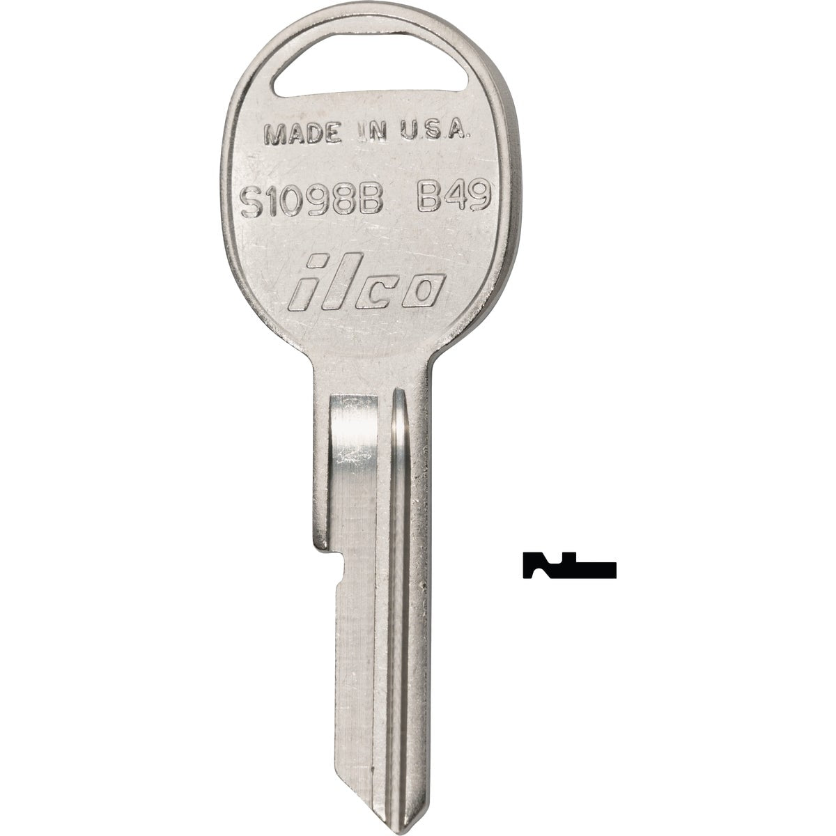 ILCO GM Nickel Plated Automotive Key, B45 (10-Pack)