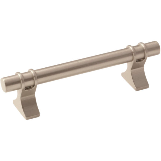 Amerock Davenport 3-3/4 In. Satin Nickel Center-to-Center Pull