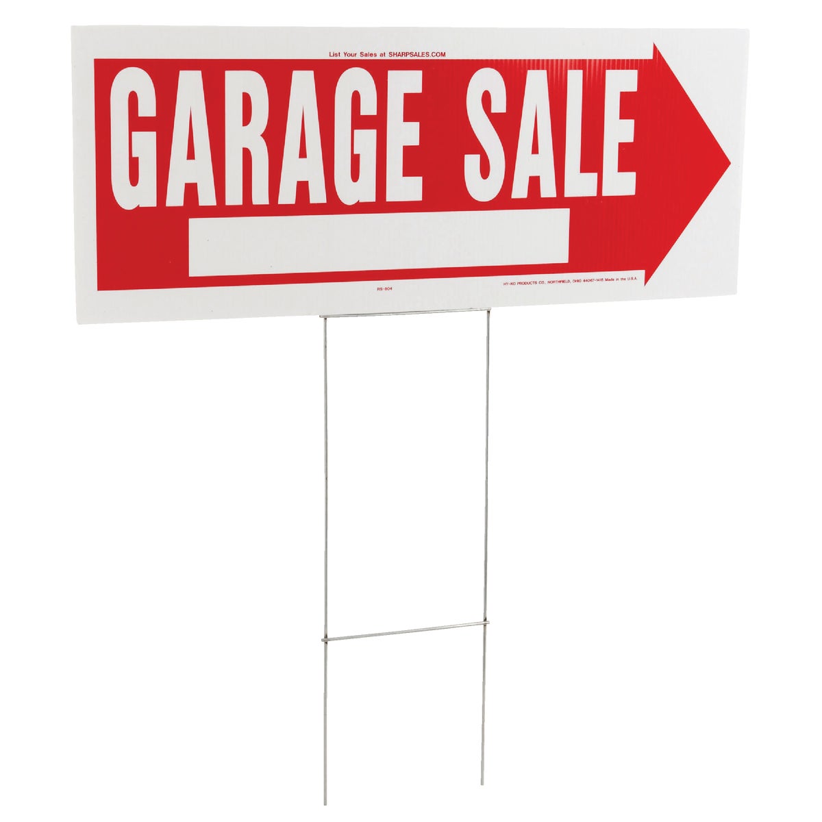 Hy-Ko Corrugated Plastic Sign, Garage Sale