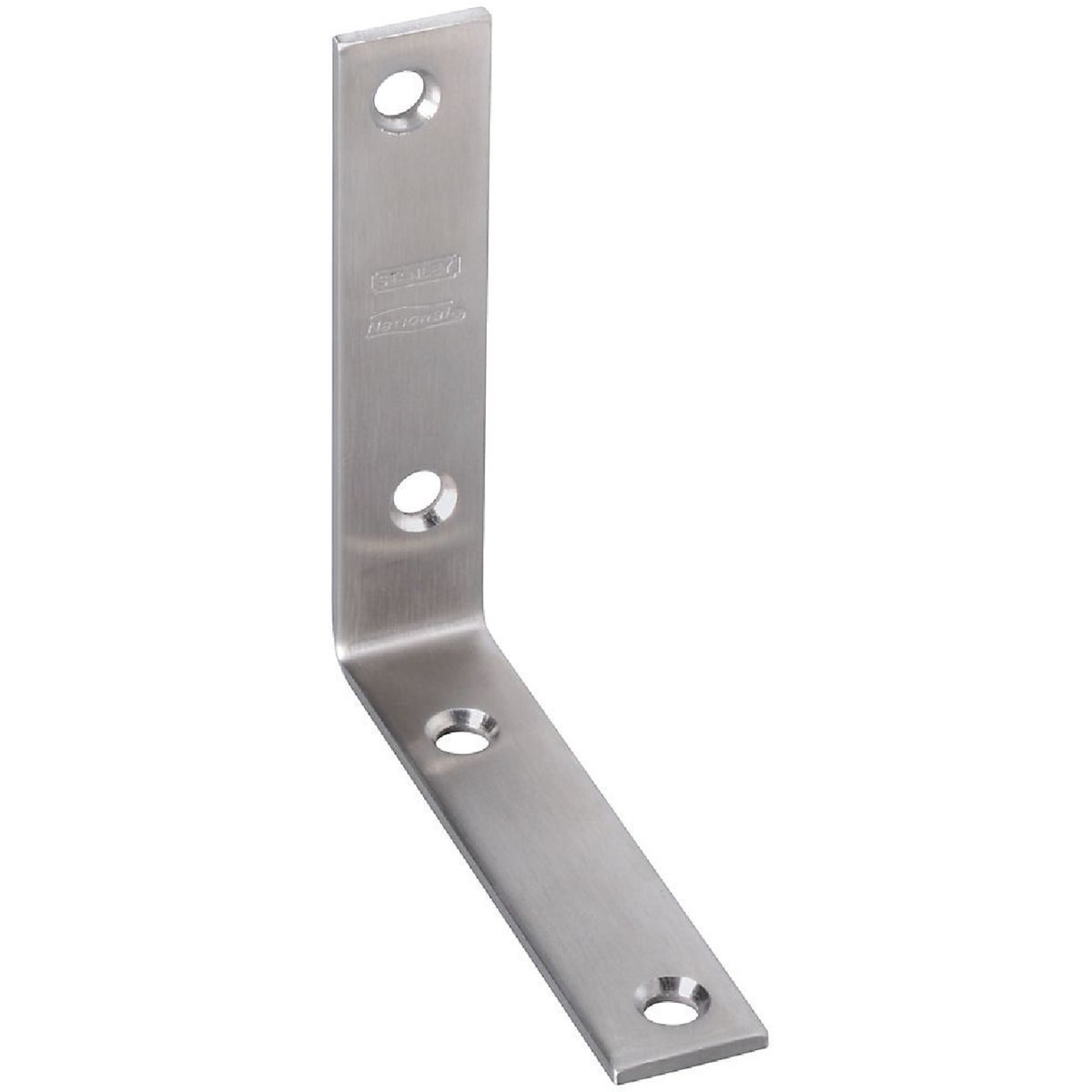 National Catalog V415 4 In. x 7/8 In. Stainless Steel Corner Brace (2-Count)