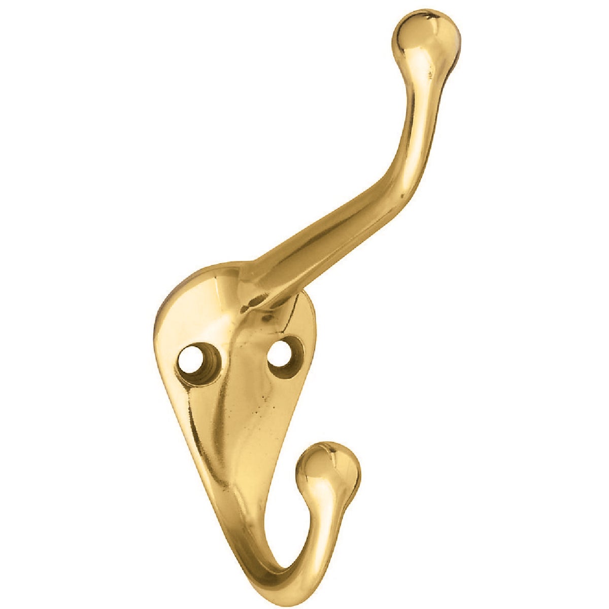 National Polished Brass Coat & Hat Wardrobe Hook