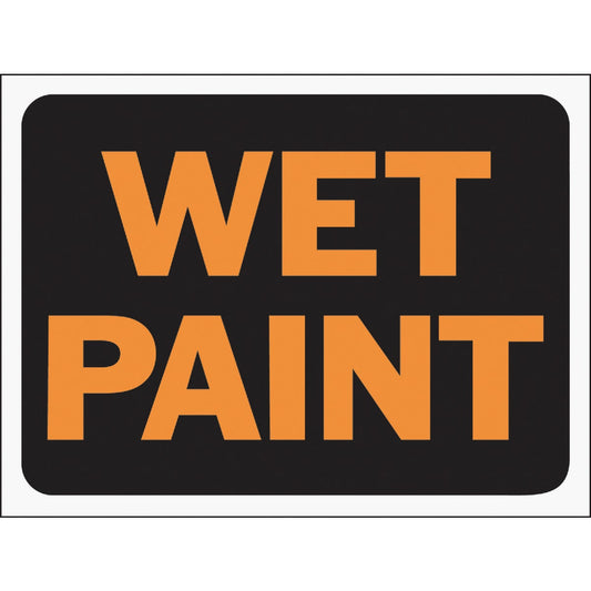 Hy-Ko Plastic Sign, Wet Paint