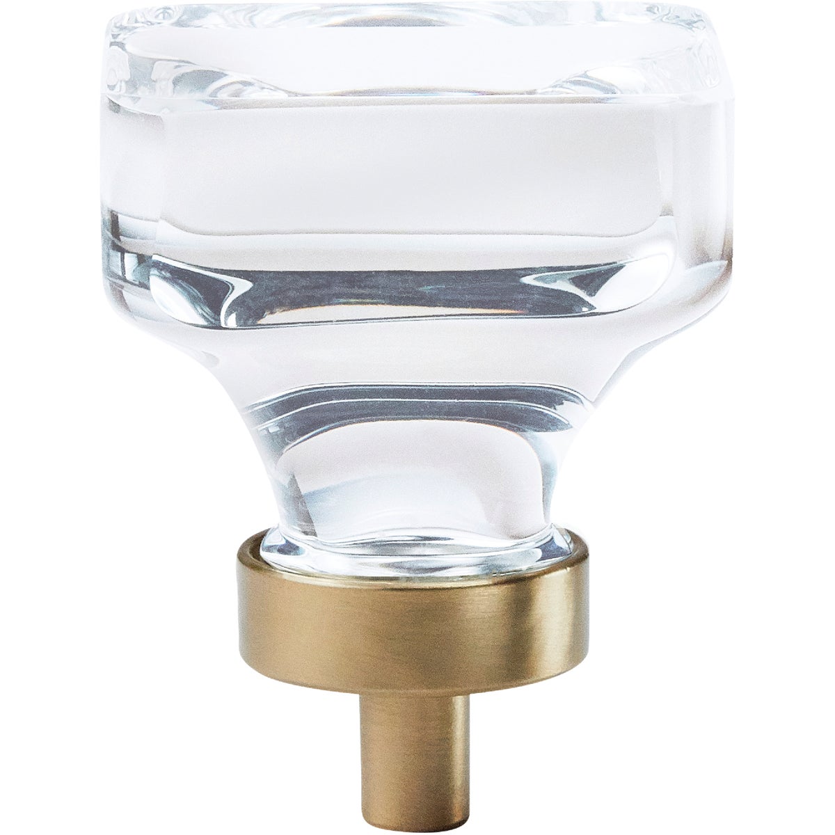 Amerock Glacio Clear/Golden Champagne Cabinet Knob