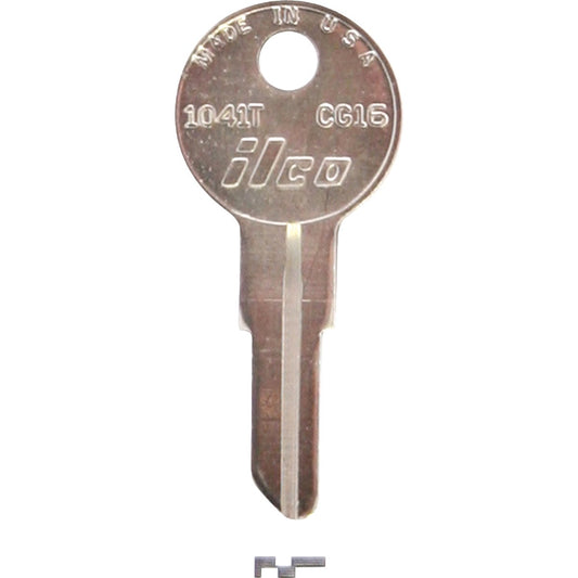 ILCO CG16 Chicago Nickel Plated Tractor Key, (10-Pack)