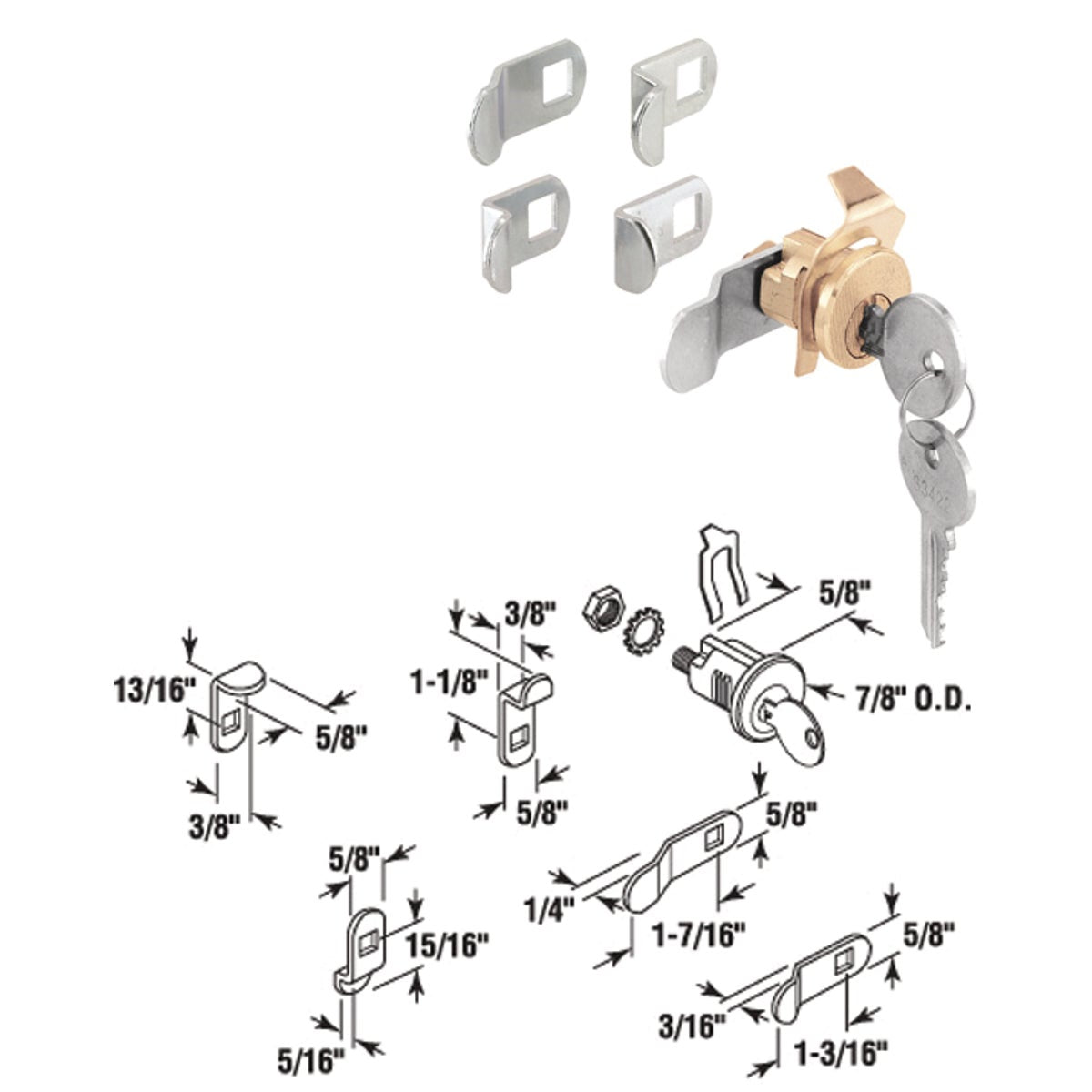 Prime-Line Spring Clip Design Mailbox Lock