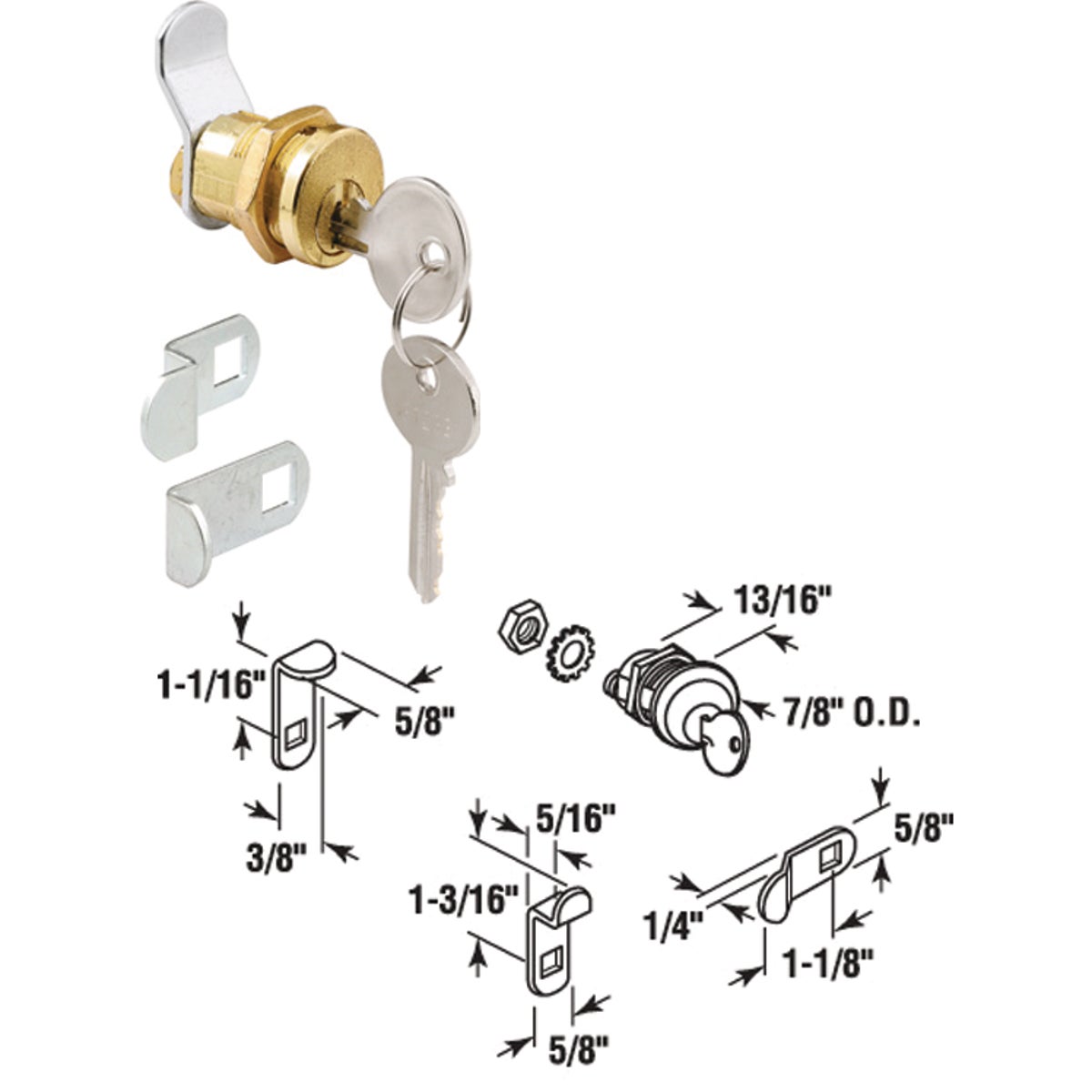 Prime-Line Threaded Barrel Design Mailbox Lock