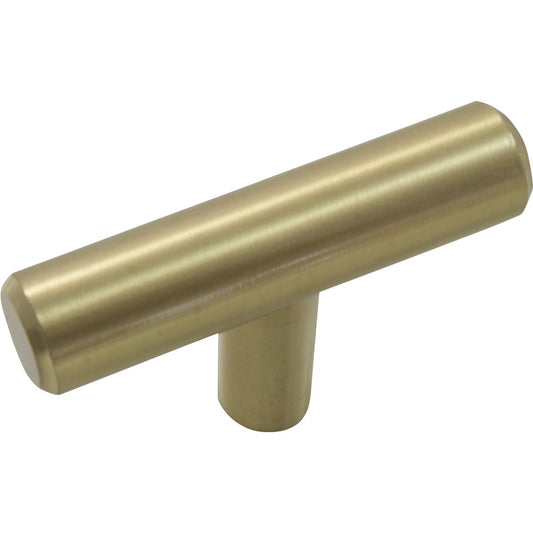 Laurey 2 In. Satin Brass Steel T-Bar Knob