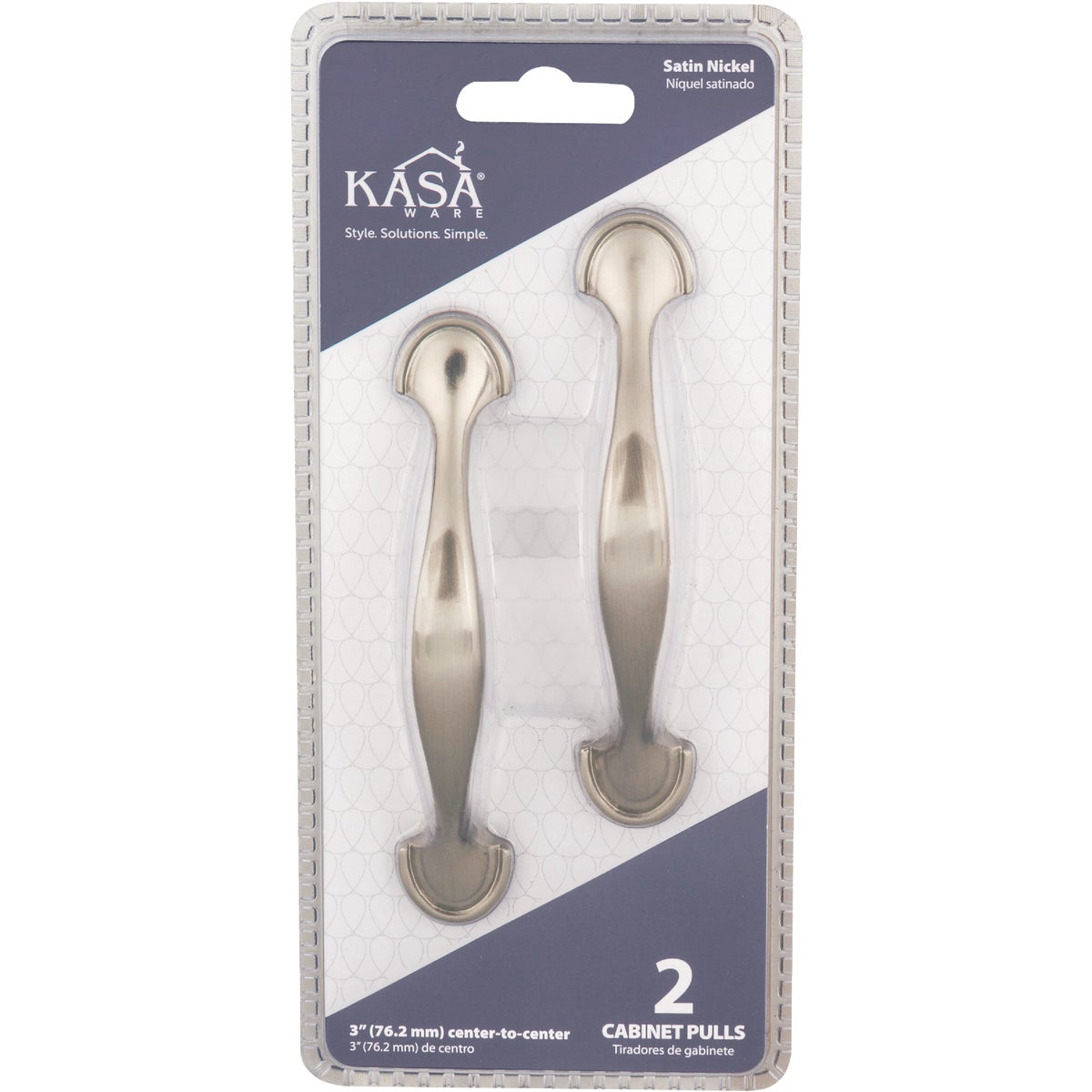 KasaWare 4-5/8 In. Satin Nickel Cabinet Pull (2-Pack)