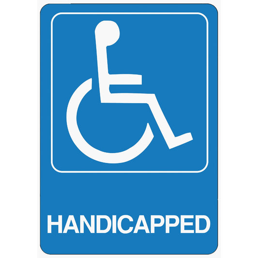 Hy-Ko Deco Series Heavy-Duty Plastic Sign, Handicapped