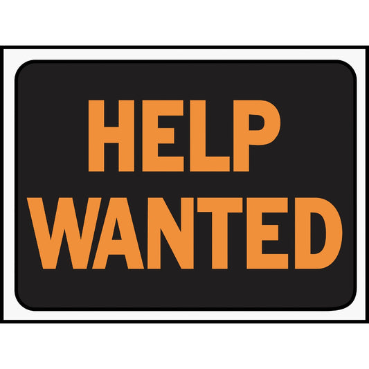 Hy-Ko Plastic Sign, Help Wanted