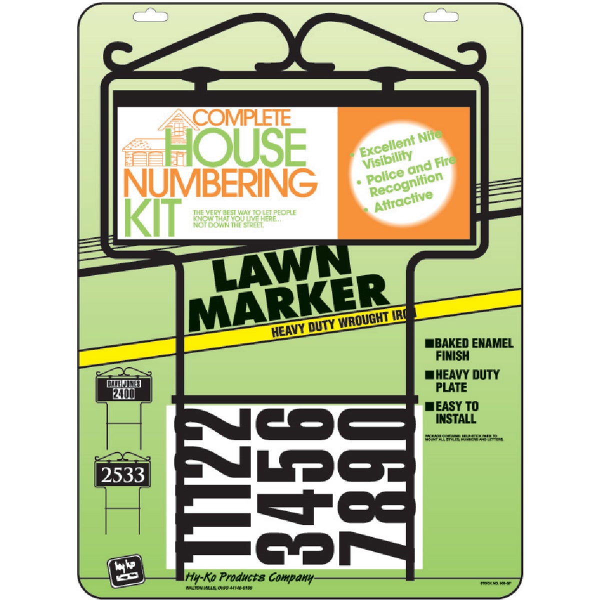 Hy-Ko Self-Adhesive Address Lawn Marker