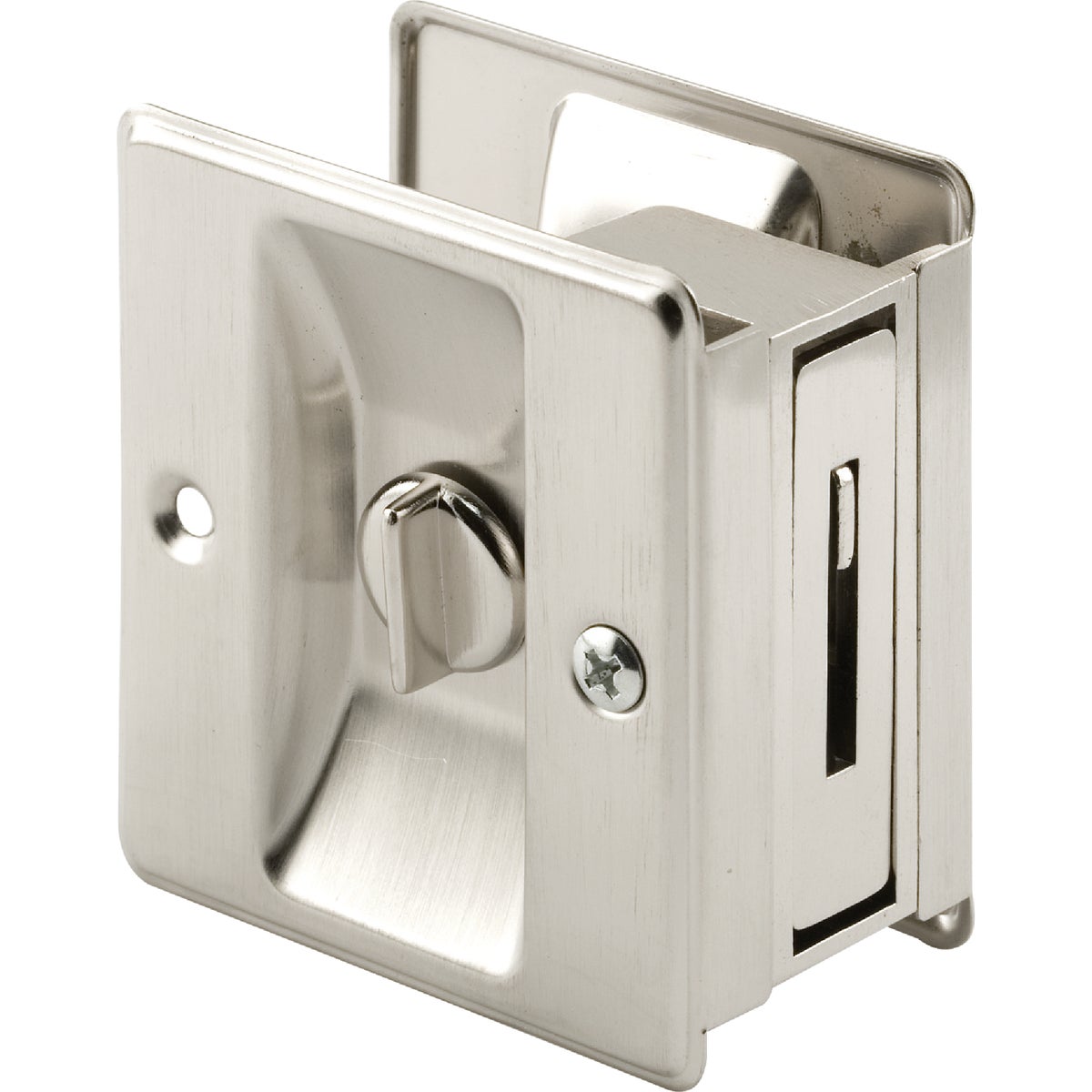 Prime-Line 2-3/4 In. Satin Nickel Pocket Door Privacy Lock