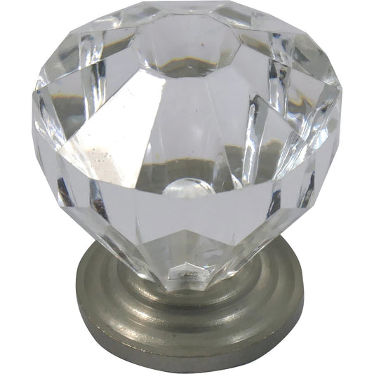 Laurey Acrystal 1-3/8 In. Dia. Satin Pewter Base Cabinet Knob