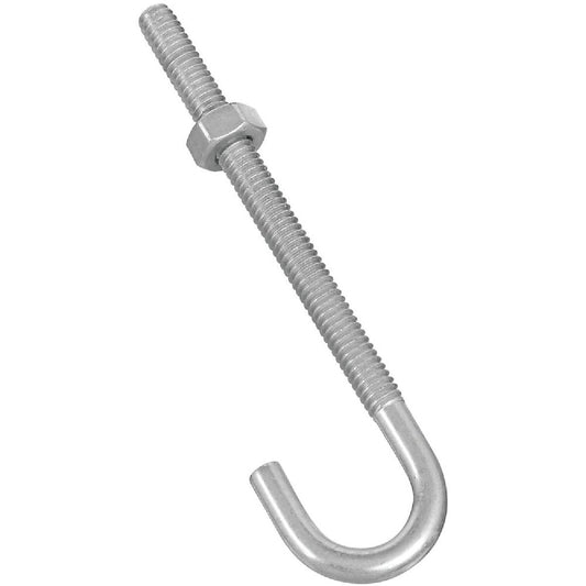 National 1/4 In. x 4 In. Zinc J Bolt