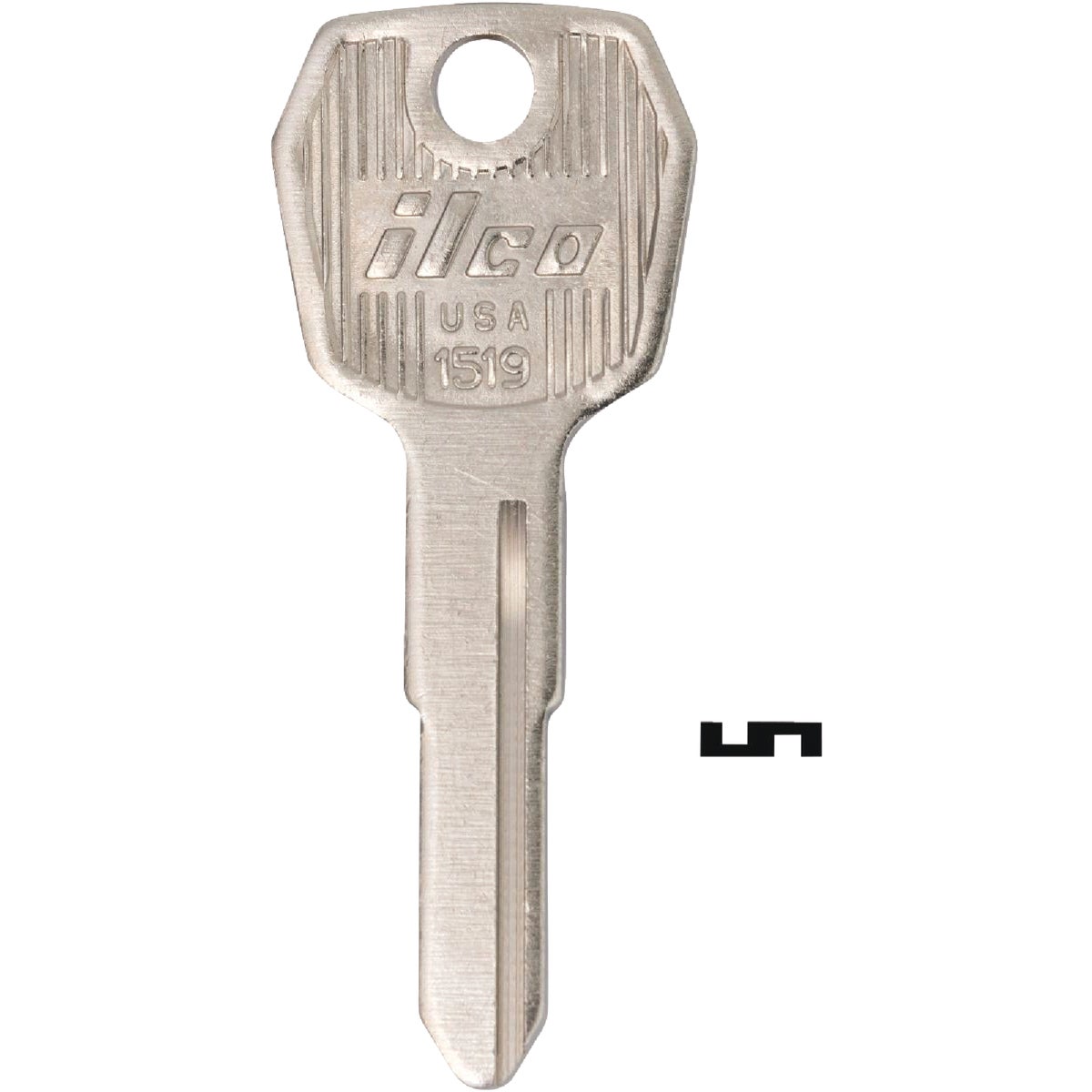 ILCO 1519 KOMATSU/MITSUBISHI Forklift Key Blank (10-Pack)