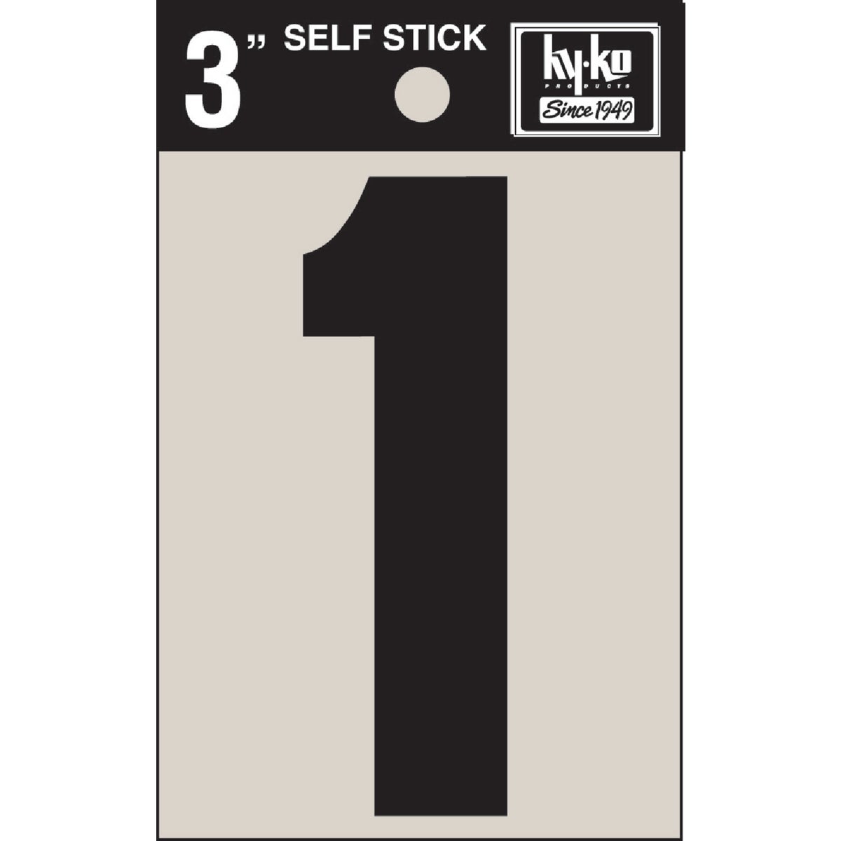 Hy-Ko Vinyl 3 In. Non-Reflective Adhesive Number One