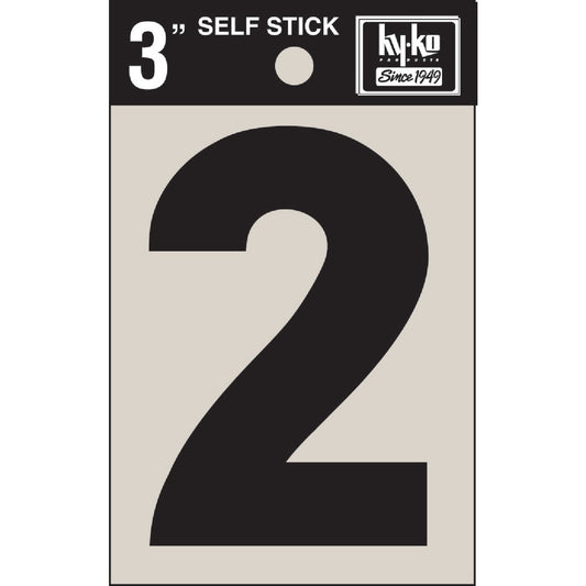 Hy-Ko Vinyl 3 In. Non-Reflective Adhesive Number Two