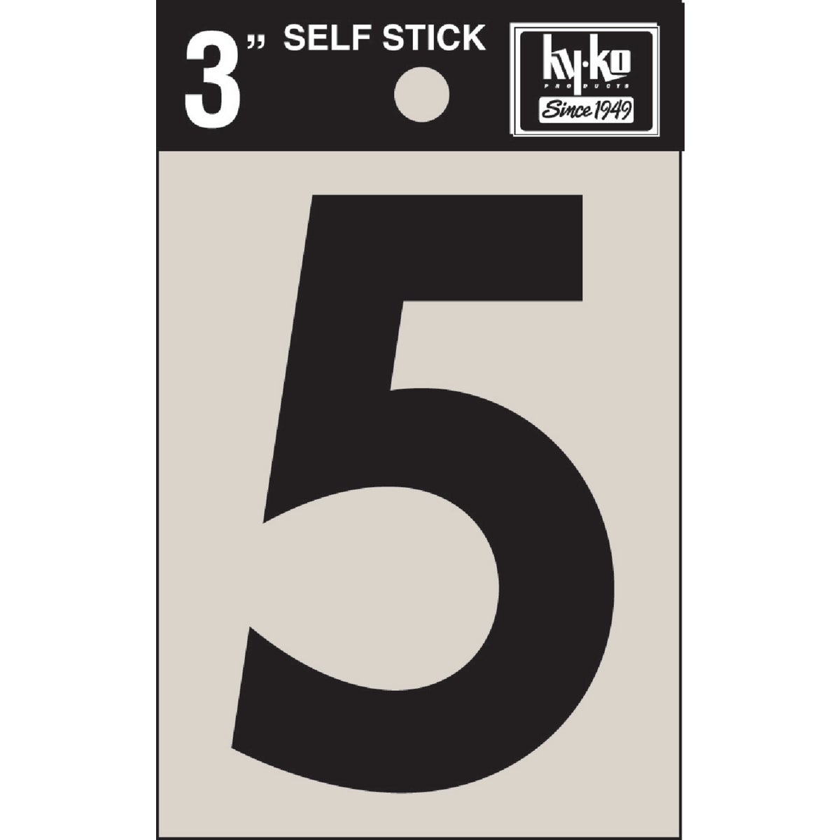 Hy-Ko Vinyl 3 In. Non-Reflective Adhesive Number Five