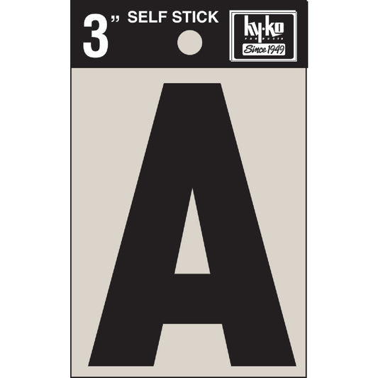 Hy-Ko Vinyl 3 In. Non-Reflective Adhesive Letter, A