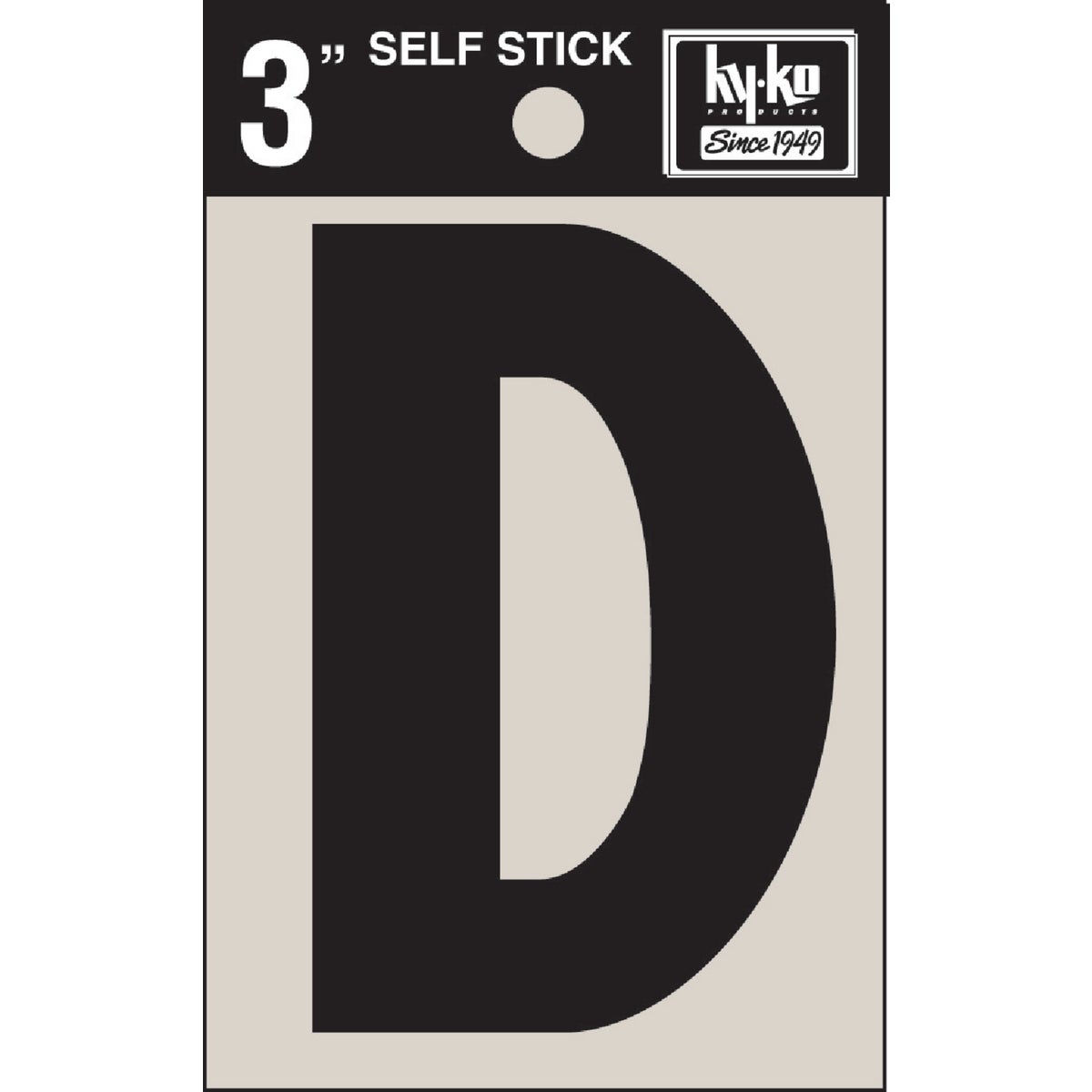 Hy-Ko Vinyl 3 In. Non-Reflective Adhesive Letter, D