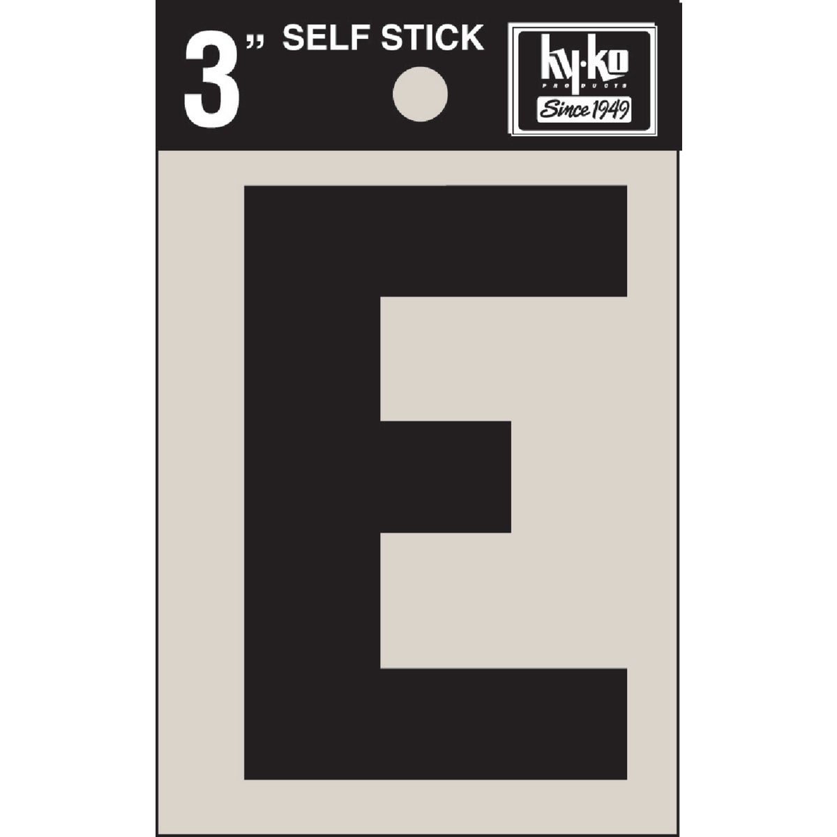 Hy-Ko Vinyl 3 In. Non-Reflective Adhesive Letter, E