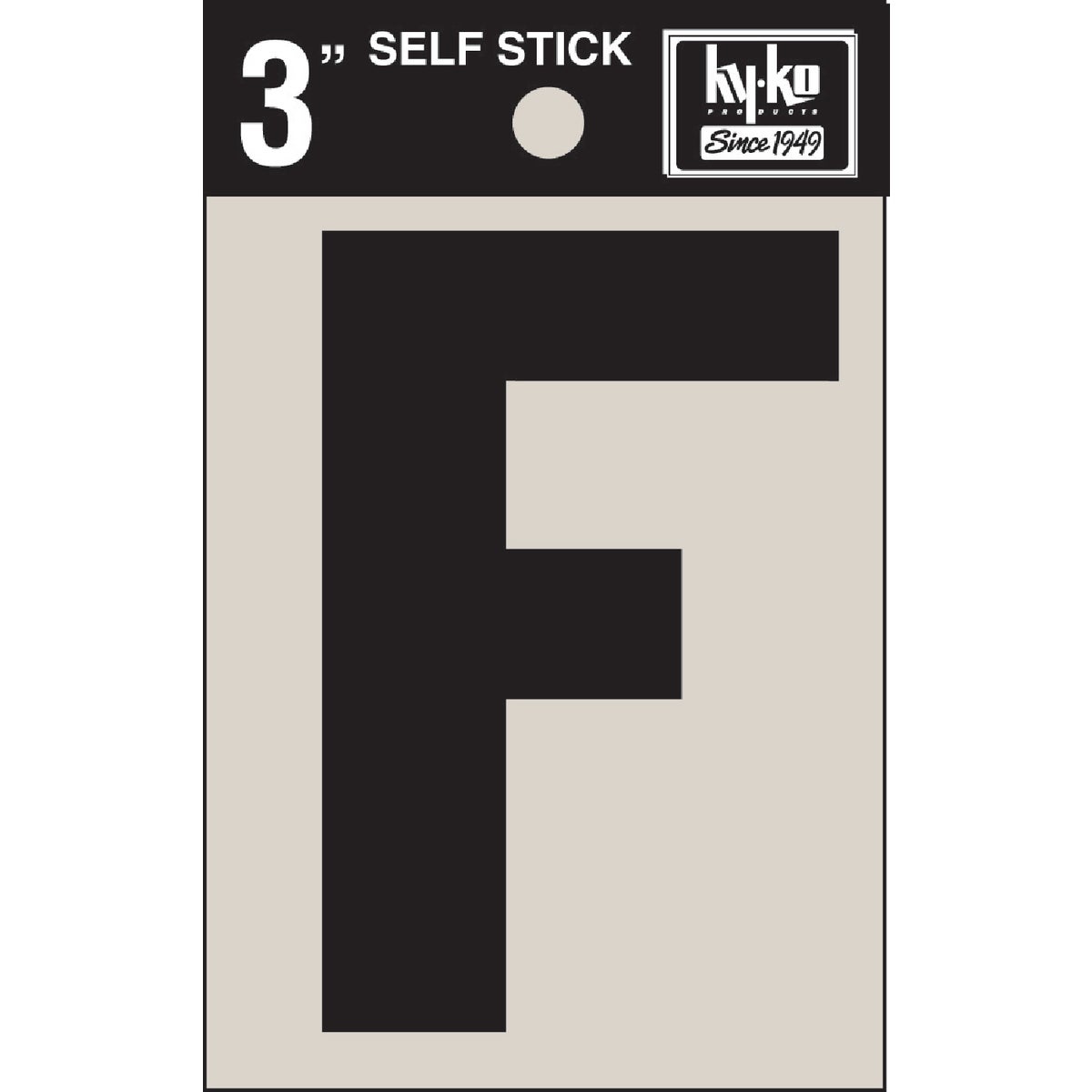 Hy-Ko Vinyl 3 In. Non-Reflective Adhesive Letter, F