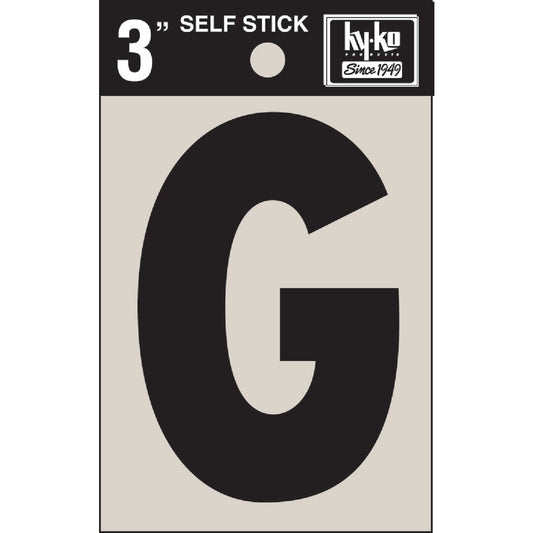 Hy-Ko Vinyl 3 In. Non-Reflective Adhesive Letter, G