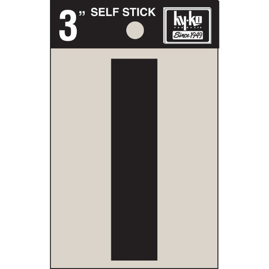 Hy-Ko Vinyl 3 In. Non-Reflective Adhesive Letter, I