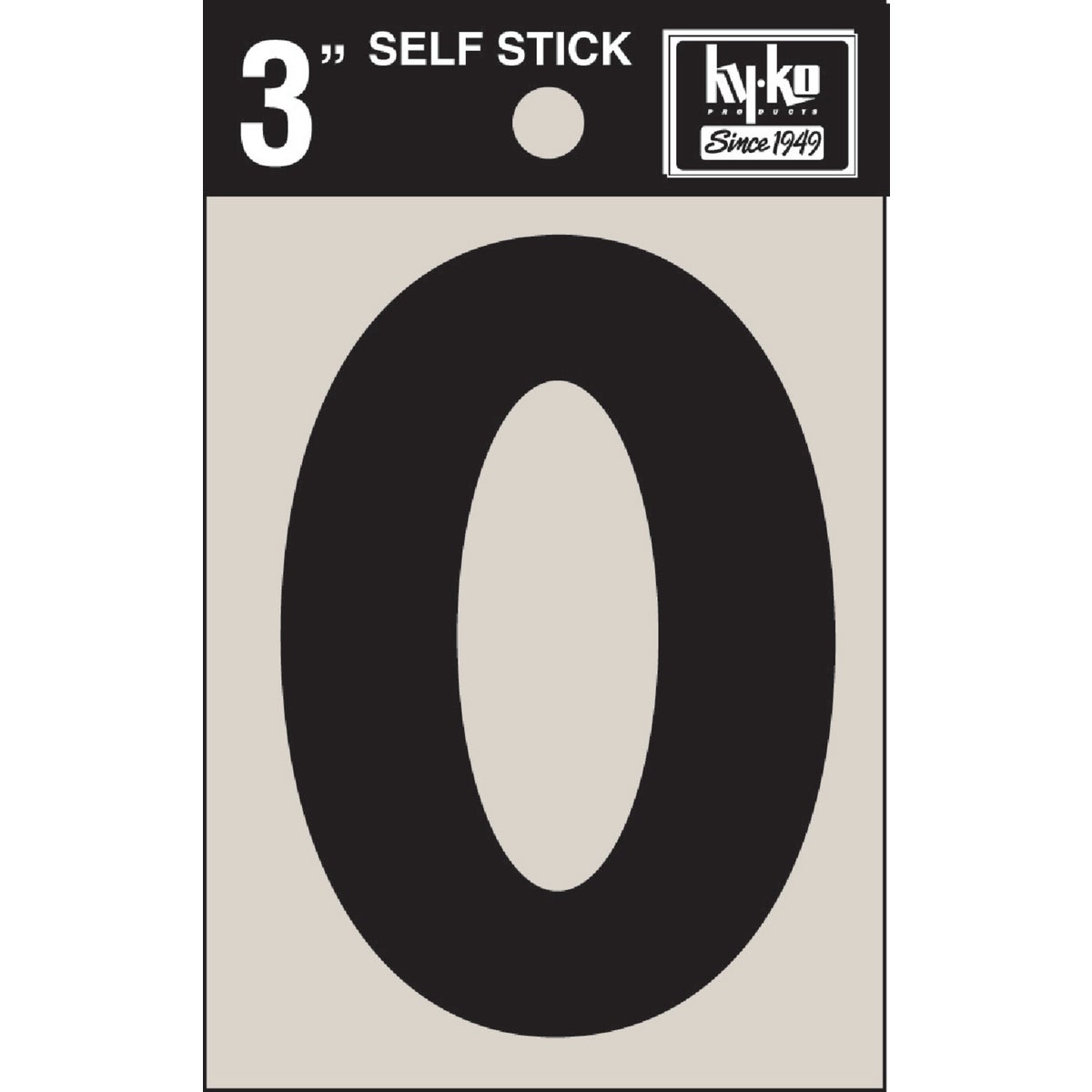 Hy-Ko Vinyl 3 In. Non-Reflective Adhesive Letter, O