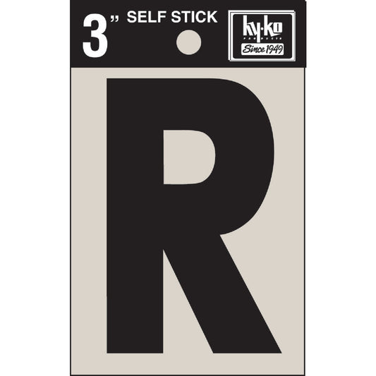 Hy-Ko Vinyl 3 In. Non-Reflective Adhesive Letter, R