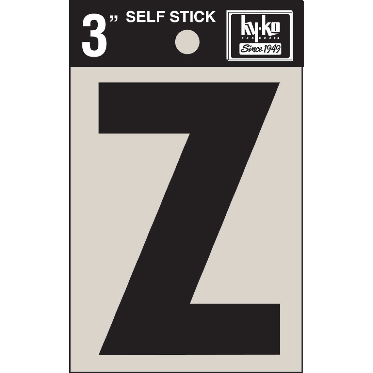 Hy-Ko Vinyl 3 In. Non-Reflective Adhesive Letter, Z