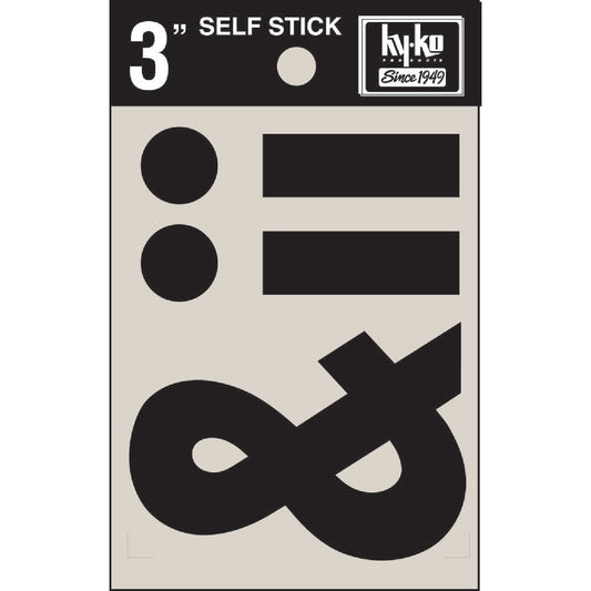 Hy-Ko 3 In. Vinyl Adhesive Symbol, Ampersand, Period, Hyphen