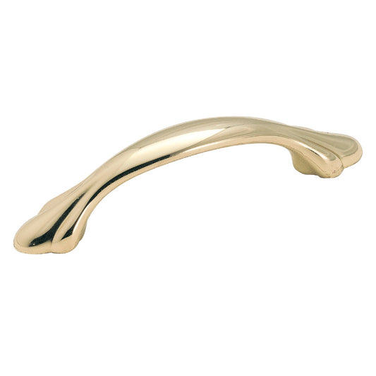 Amerock Radiance Polished Brass 3 In. Cabinet Pull