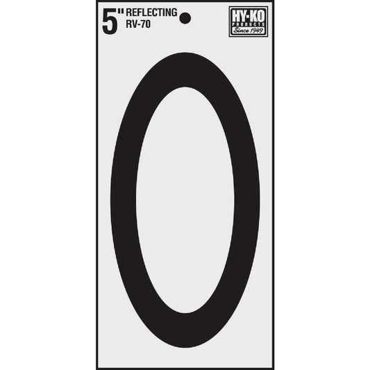 Hy-Ko Vinyl 5 In. Reflective Adhesive Number Zero