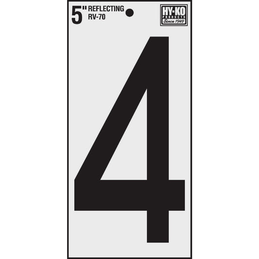 Hy-Ko Vinyl 5 In. Reflective Adhesive Number Four