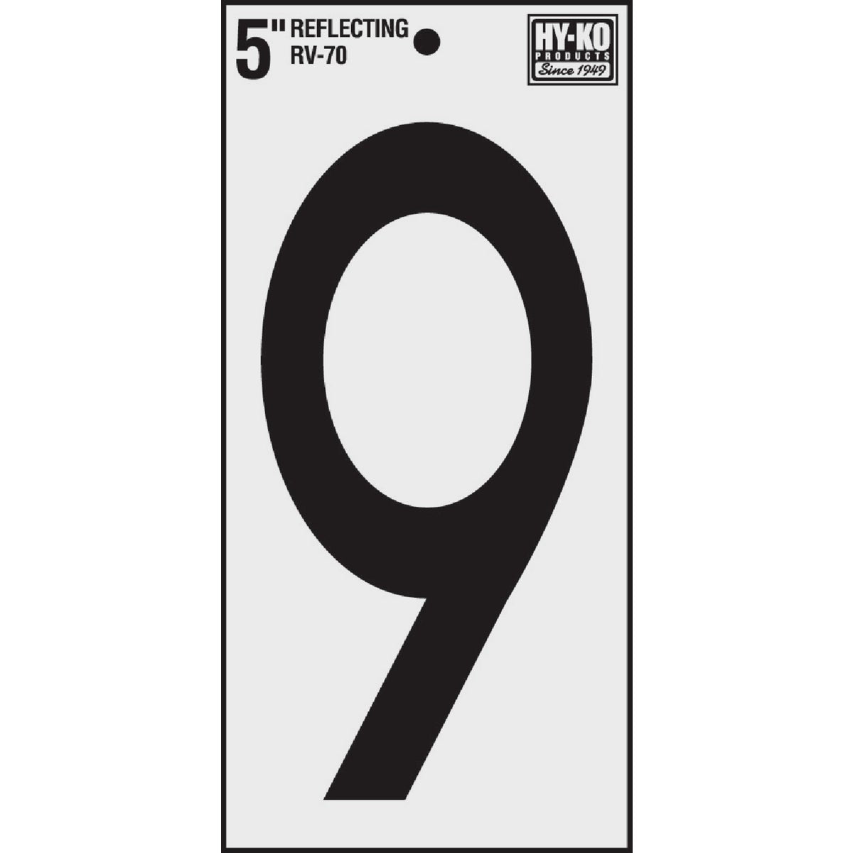 Hy-Ko Vinyl 5 In. Reflective Adhesive Number Nine