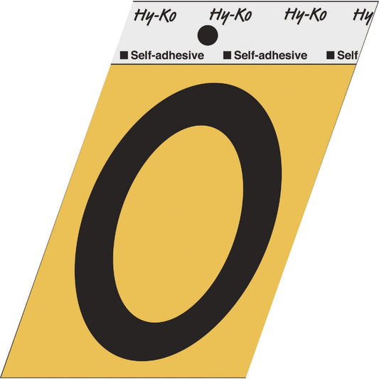 Hy-Ko Aluminum 3-1/2 In. Non-Reflective Adhesive Number Zero