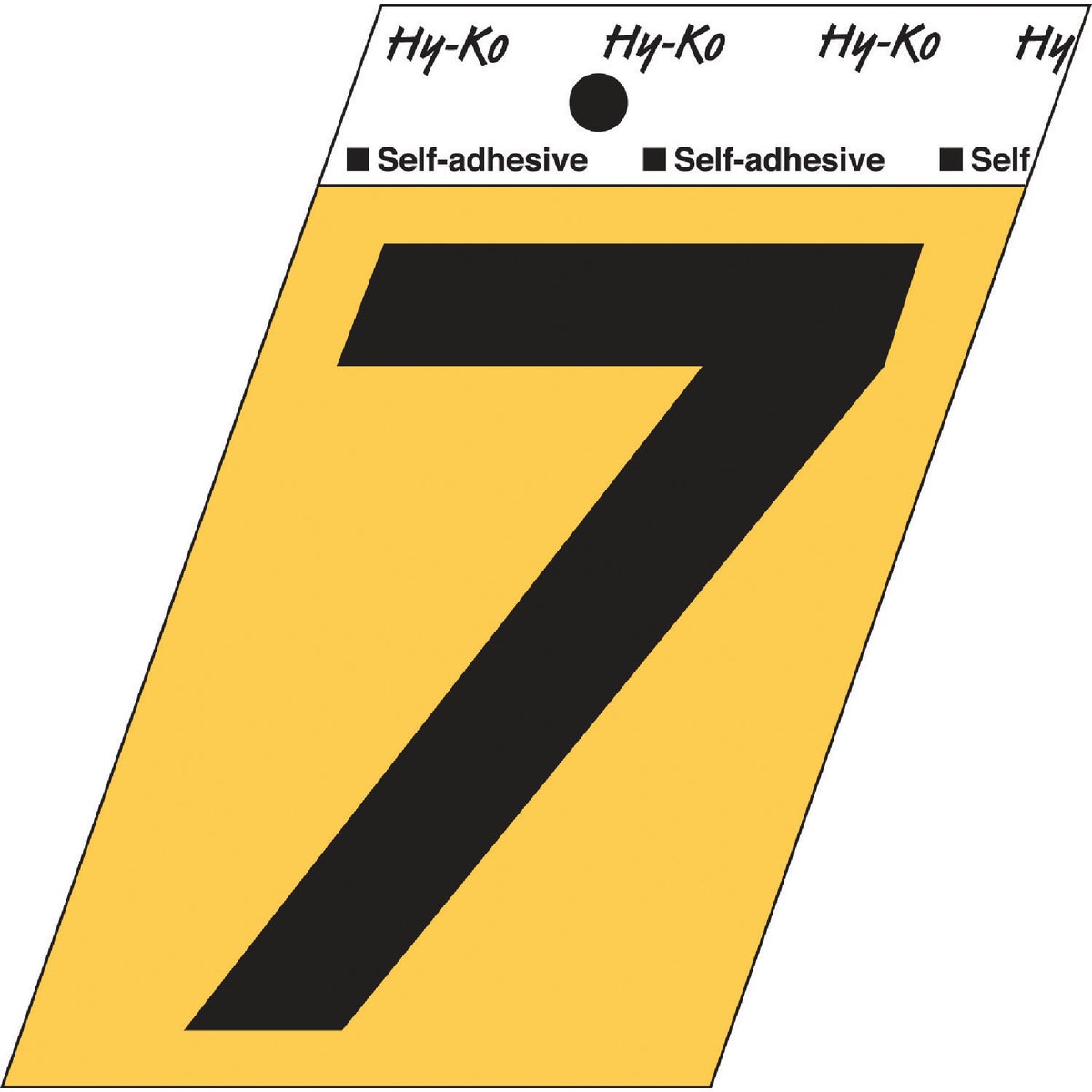 Hy-Ko Aluminum 3-1/2 In. Non-Reflective Adhesive Number Seven