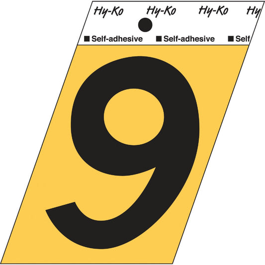 Hy-Ko Aluminum 3-1/2 In. Non-Reflective Adhesive Number Nine