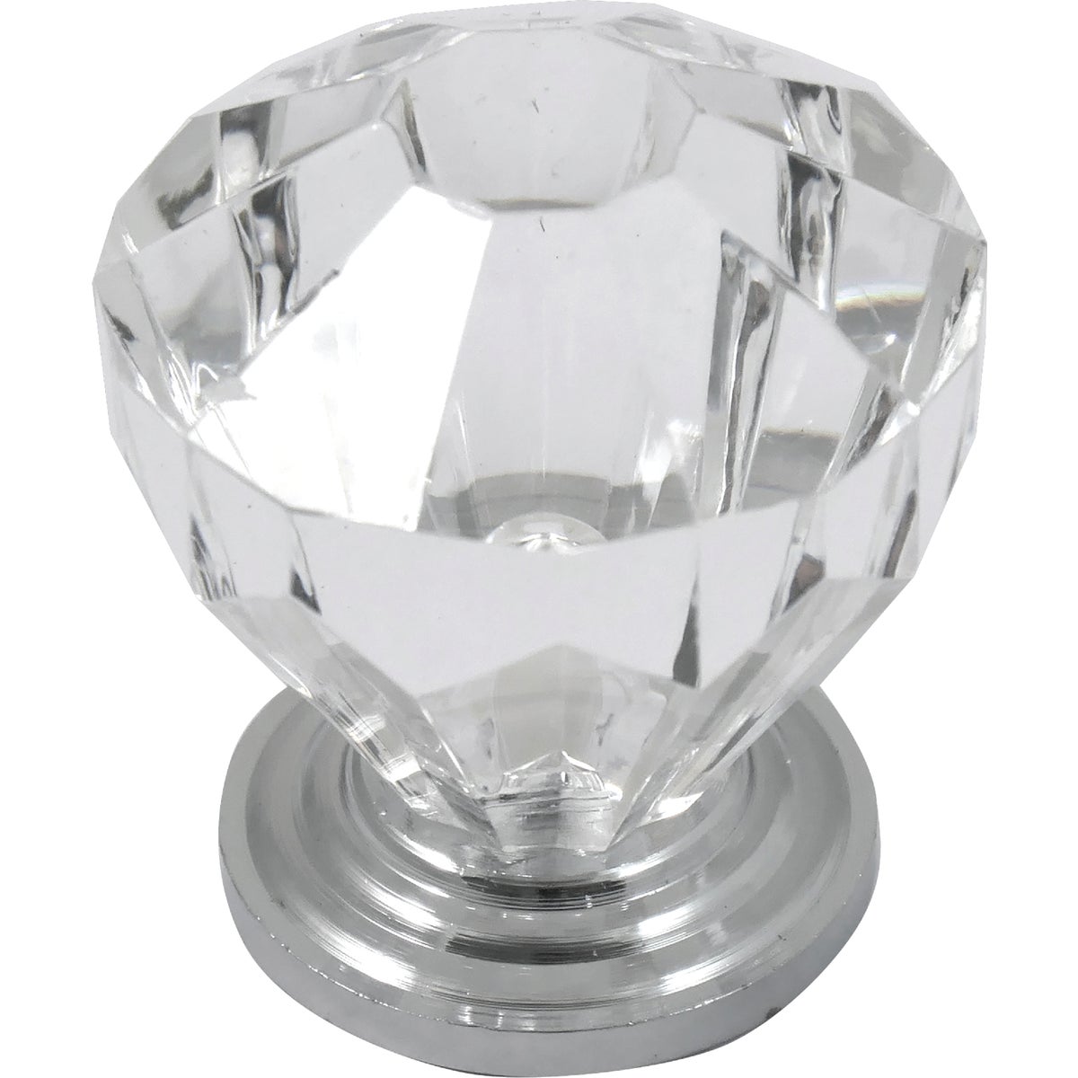 Laurey Acrystal 1-1/4 In. Dia. Polished Chrome Base Knob