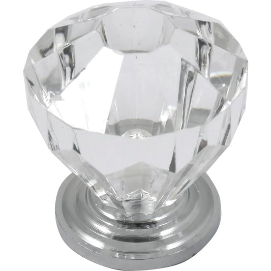 Laurey Acrystal 1-1/4 In. Dia. Polished Chrome Base Knob