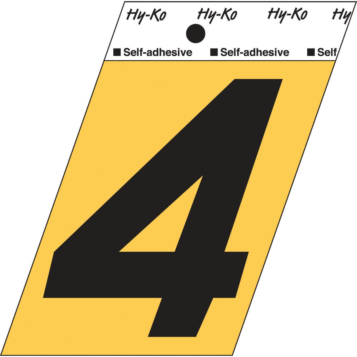 Hy-Ko Aluminum 3-1/2 In. Non-Reflective Adhesive Number Four