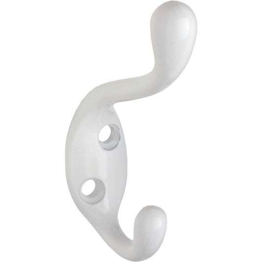 National Heavy-Duty White Wardrobe Hook