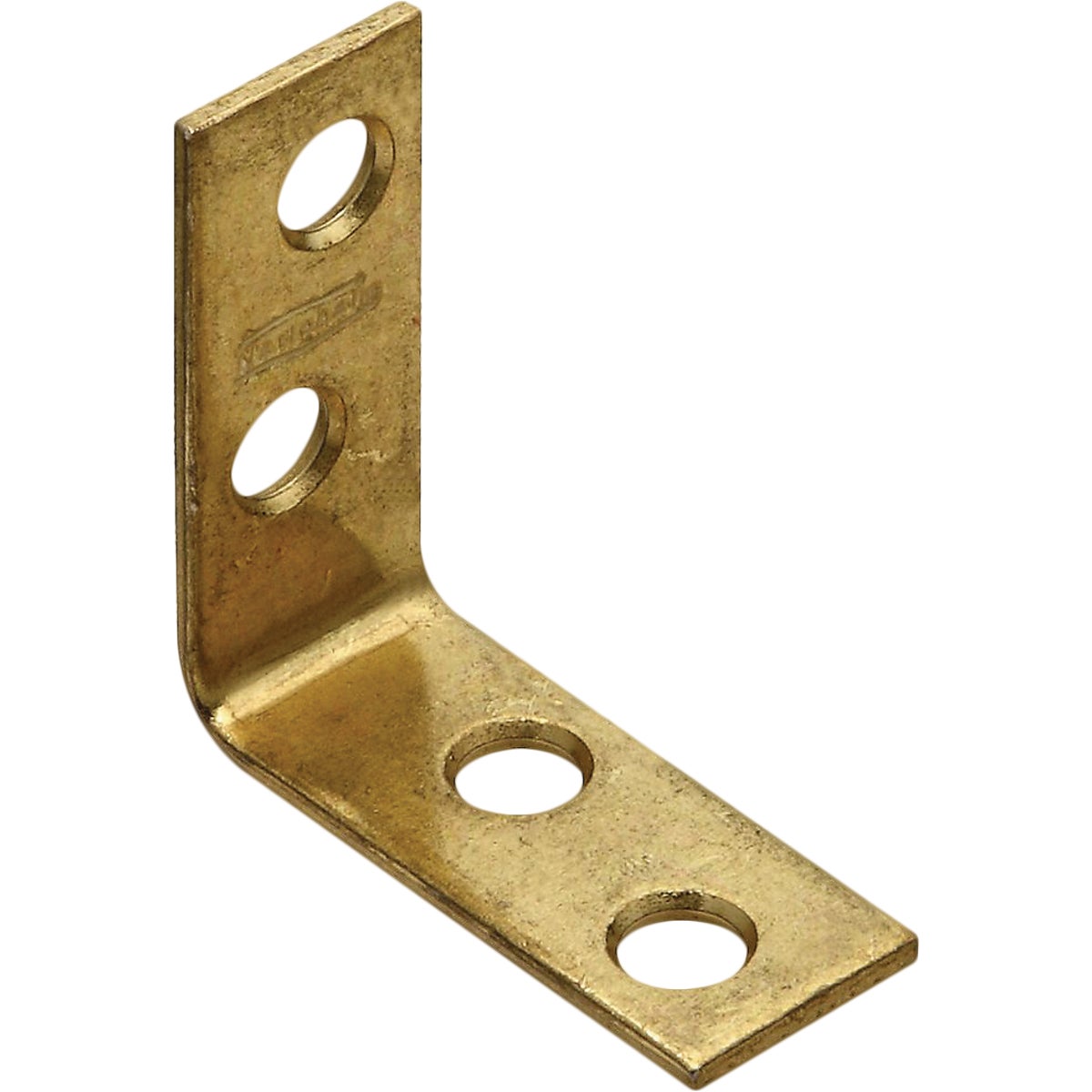 National Catalog V115 1-1/2 In. x 5/8 In. Brass Steel Corner Brace (4-Count)