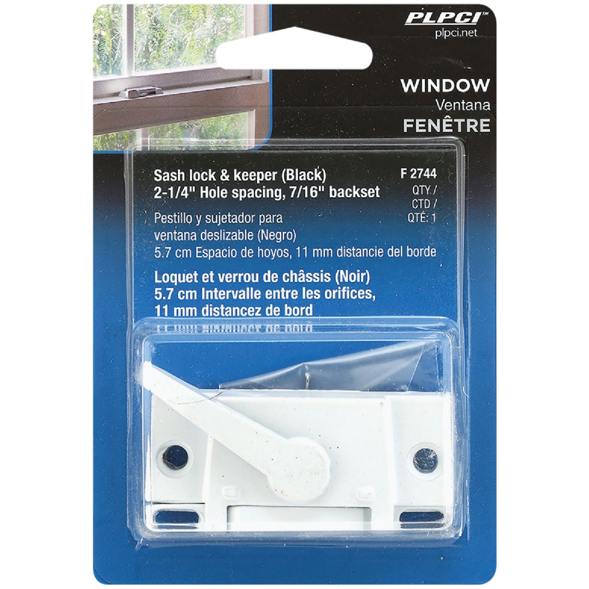 Prime-Line Vinyl Window Sash Lock With Keeper