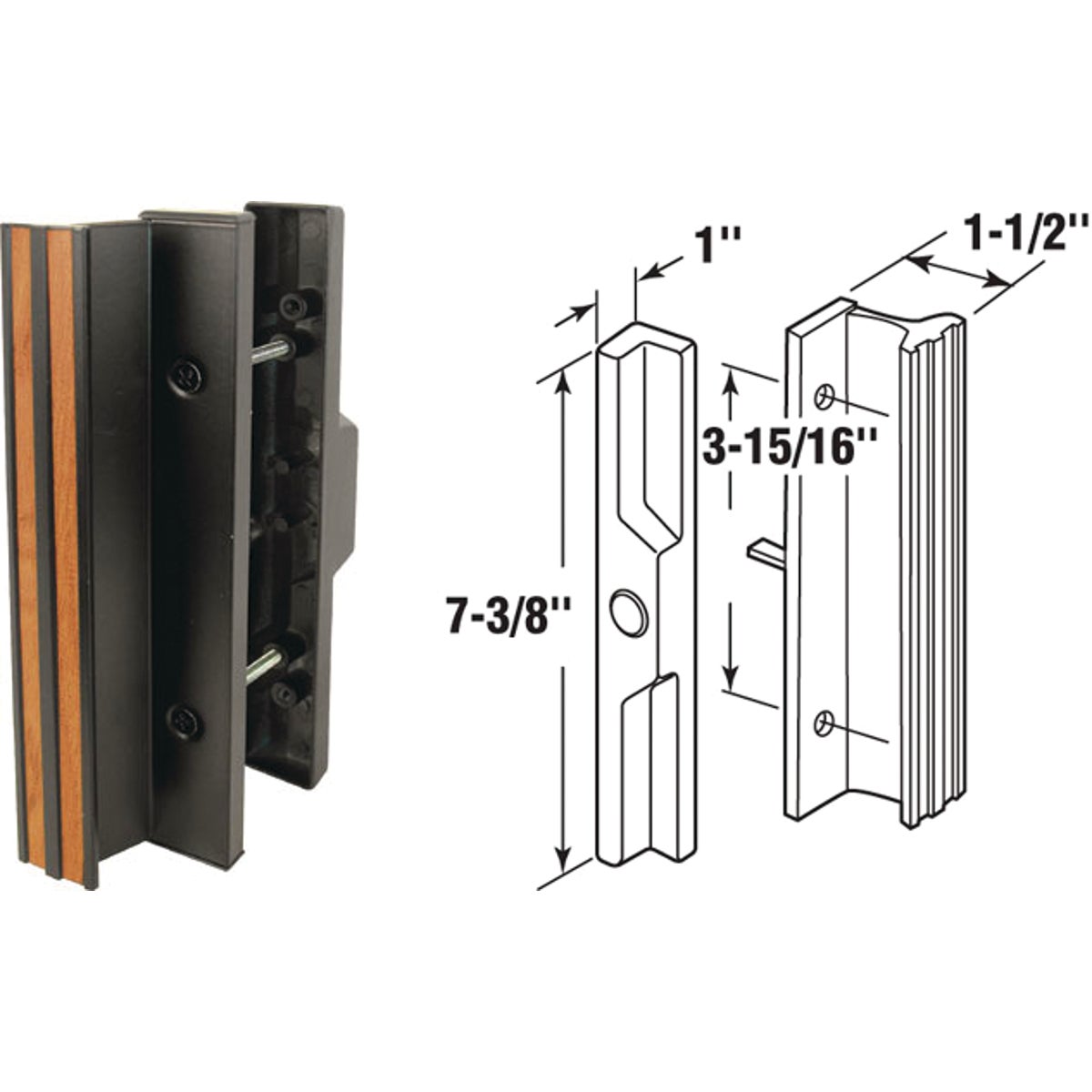 Prime-Line Mortise Sliding Patio Door Handle Set