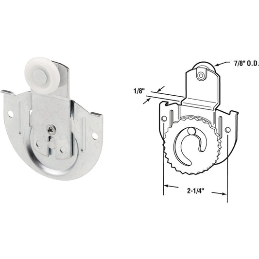 Prime-Line 1/8 In. Offset Adjustable Wheel Front Bypass Door Roller (2-Count)