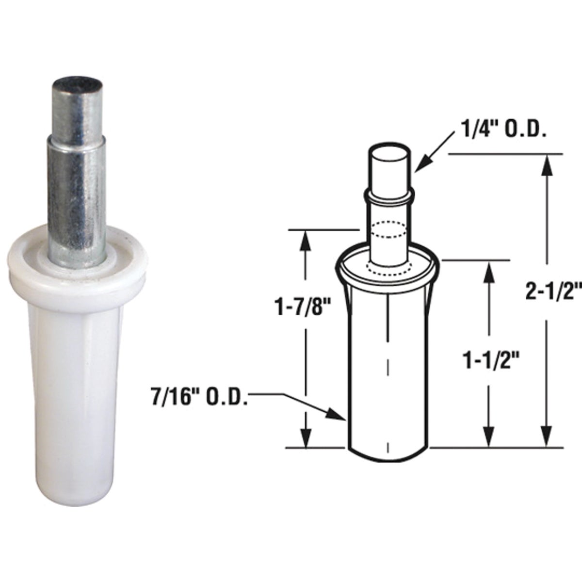 Prime-Line Nylon Base Bifold Door Top Mount Pivot (2 Count)