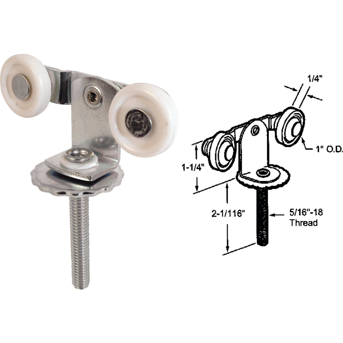 Slide-Co Bypass Door Tandem Roller