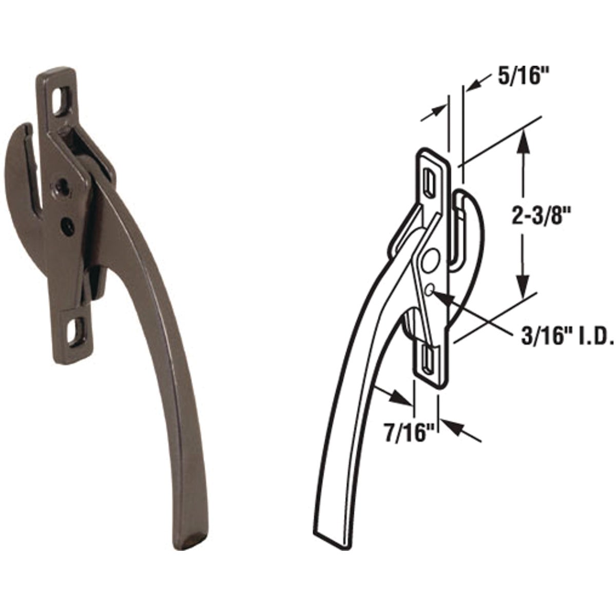 Slide-Co Bronze Casement Locking Handle